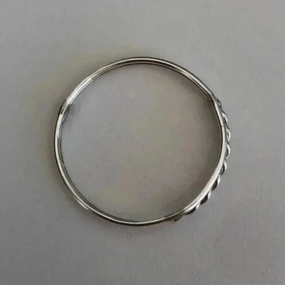 925 Sterling Silver Front 3D Twist Ring NWT
